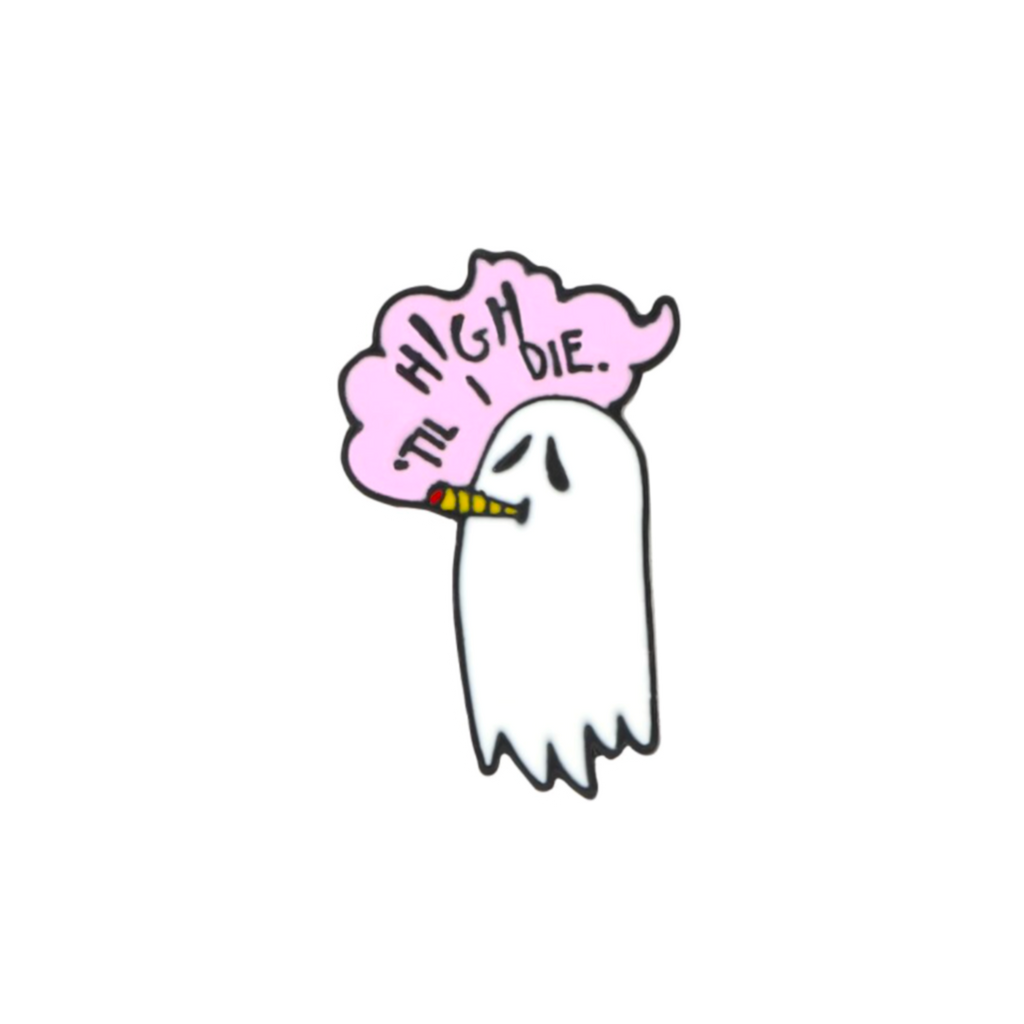 enamel pin Ghost smoking pin