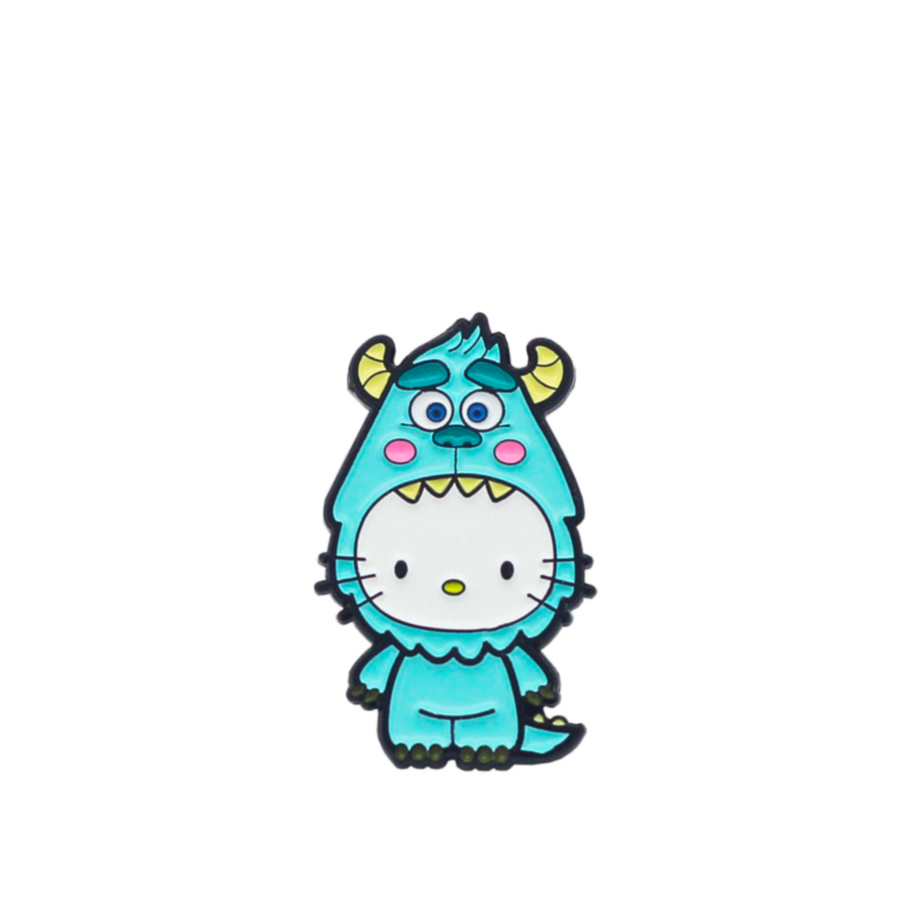 enamel pin hello kitty blue monsters inc james sulllivan